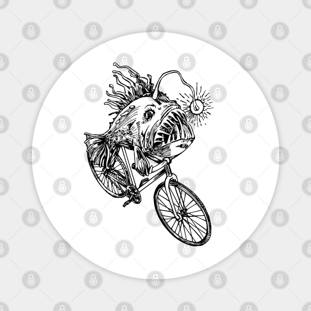 SEEMBO Anglerfish Cycling Bicycle Bicycling Cyclist Biking Magnet by SEEMBO